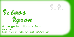 vilmos ugron business card